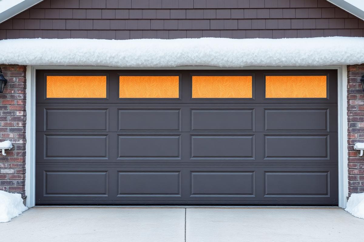 Energy-efficient insulated garage door for home energy savings
