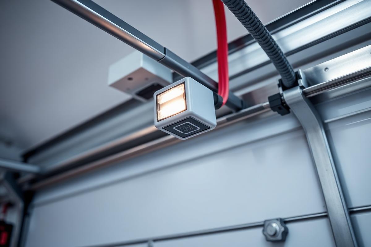 Garage door safety sensor system for crush prevention